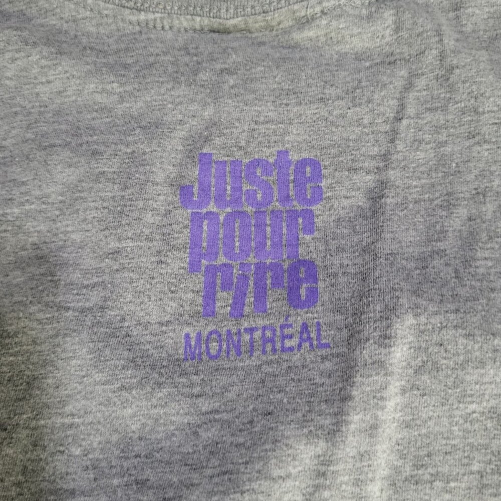 VTG 90's JUSTE POUR RIRE MONTREAL Graphic T Shirt XL Art Comedy Club Cartoon - Picture 5 of 9